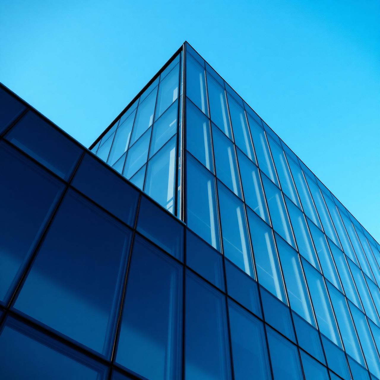 Architectural detail of a modern glass and steel building